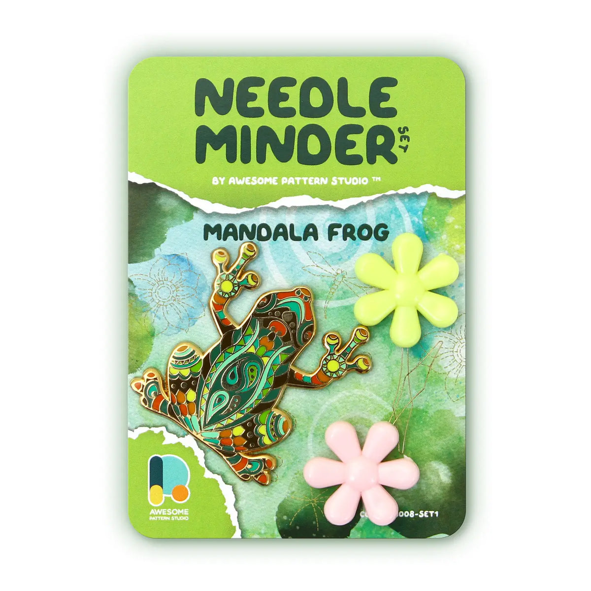 Mandala Frog Needle Minder