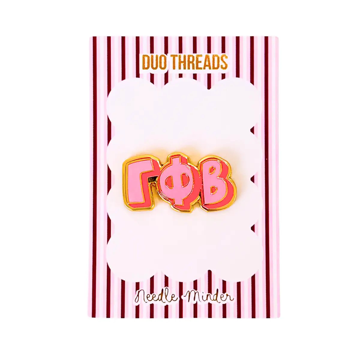 Sorority Bubble Letter Gamma PHI Beta Needle Minder
