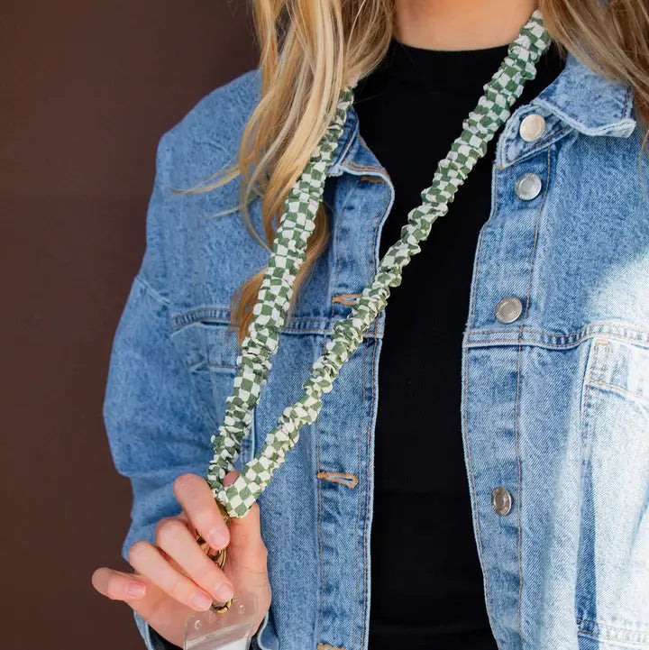 Lindsey Checked Lanyard