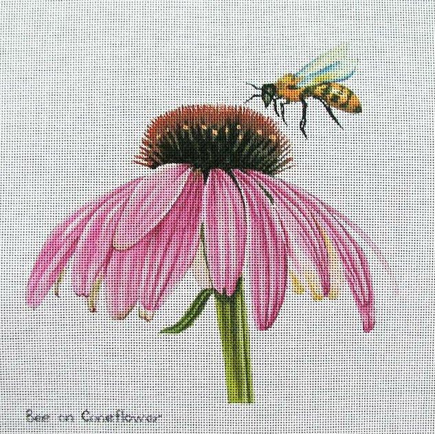 Bee On Coneflower