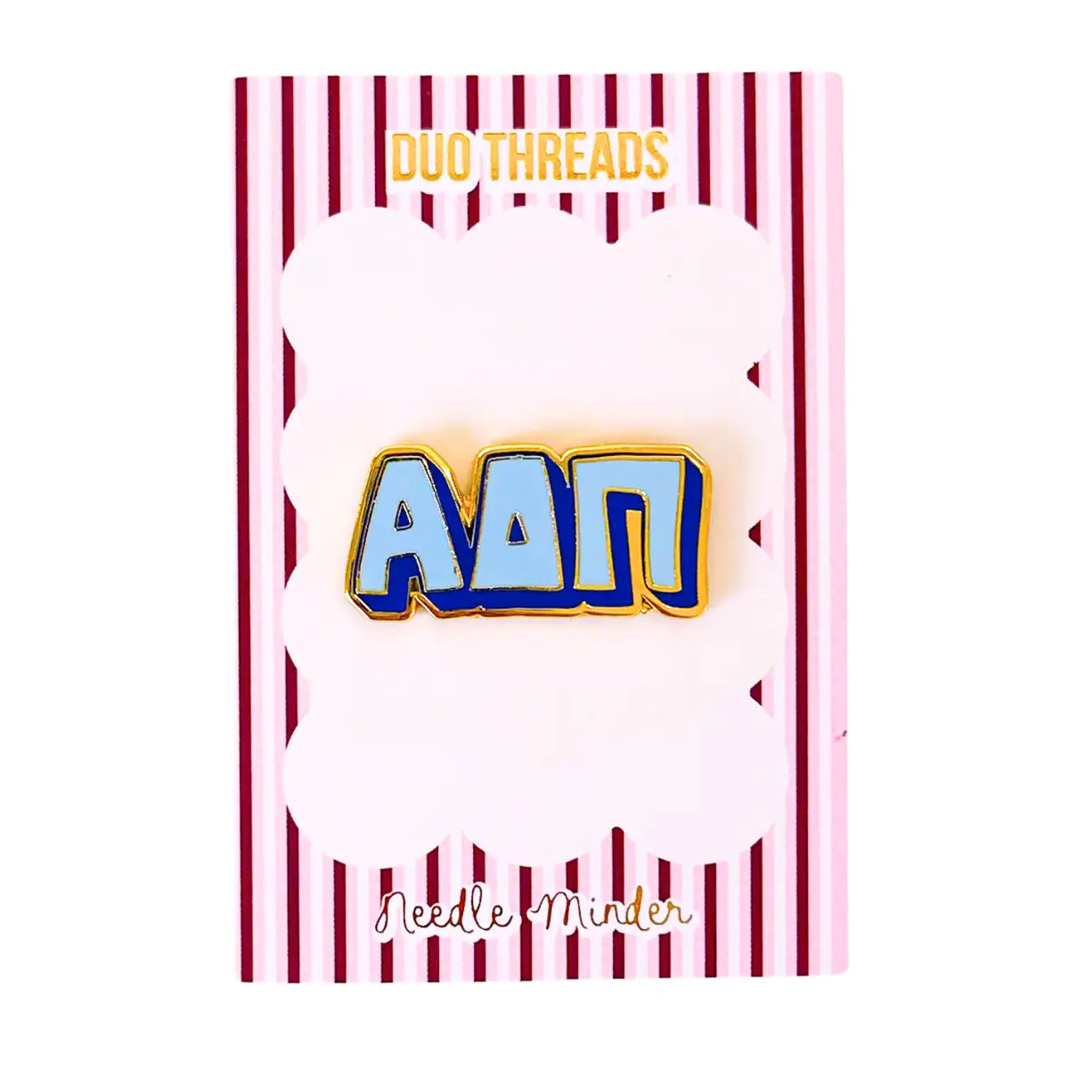 Sorority Bubble Letter Alpha Delta PI Needle Minder