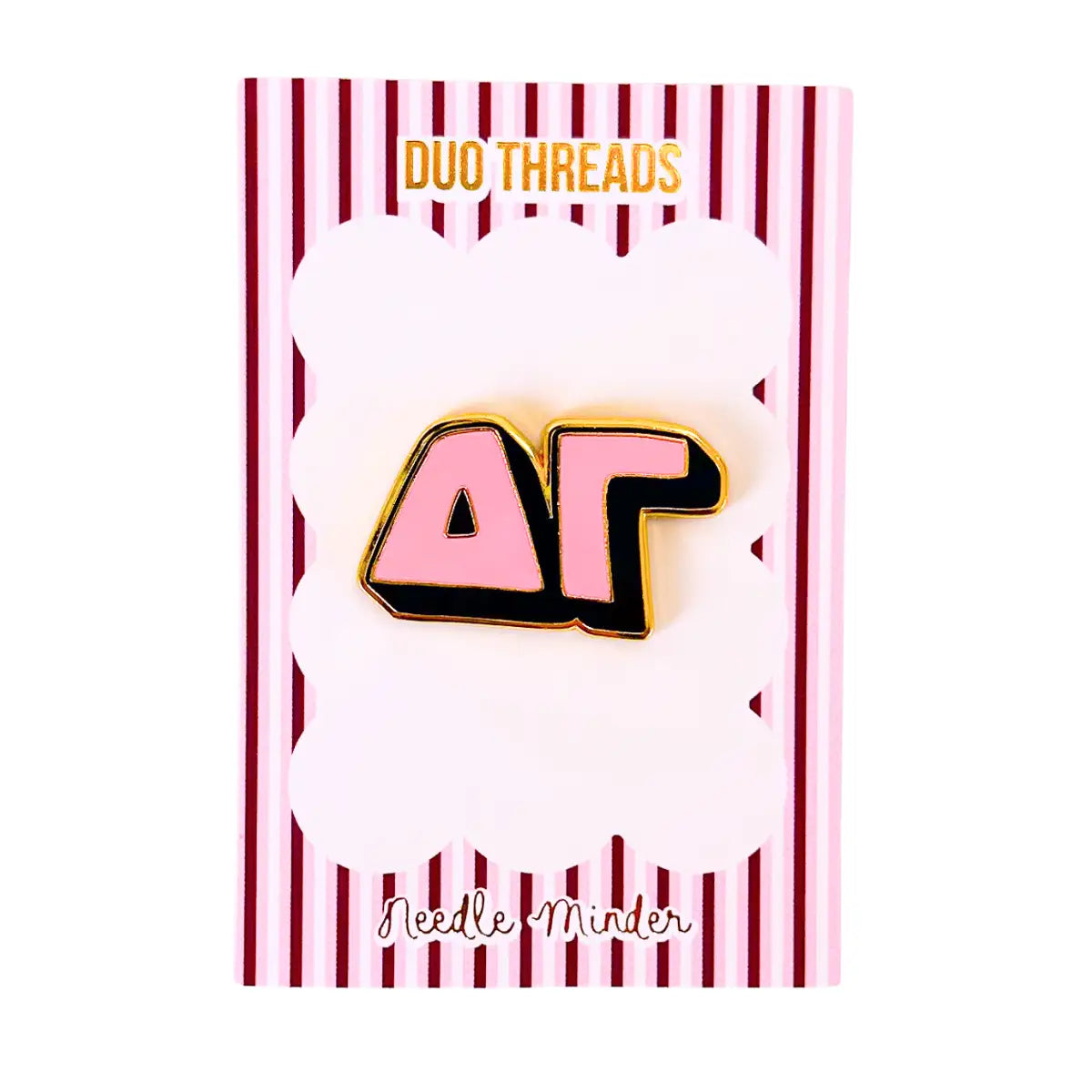 Sorority Bubble Letter Delta Gamma Needle Minder
