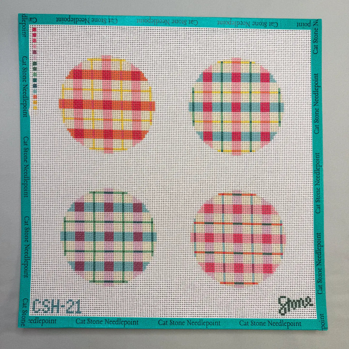 Gingham Coaster Set