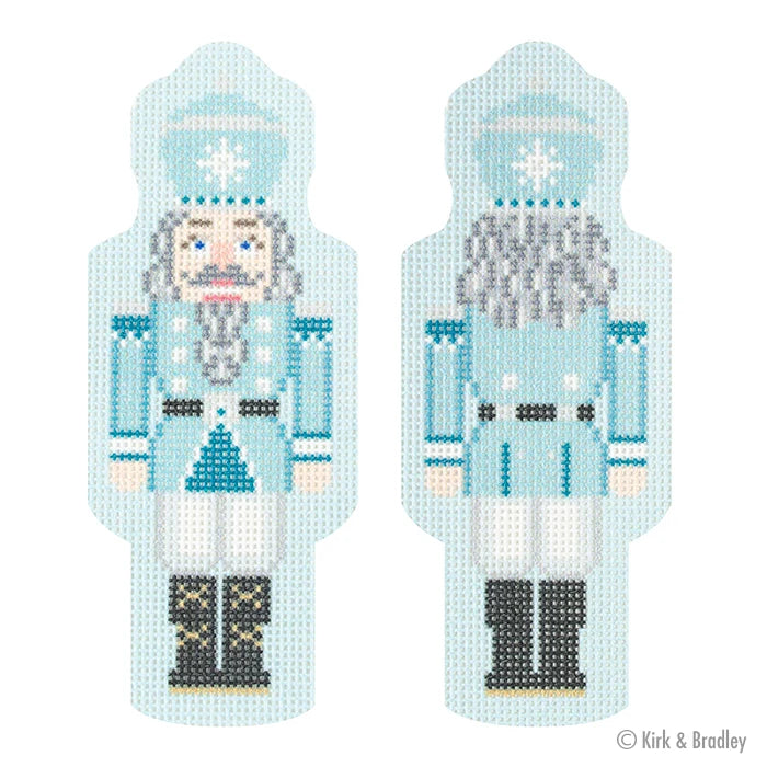 Double-Sided Nutcracker Ornament - Light Blue