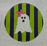 Halloween Round Ghost With Bow