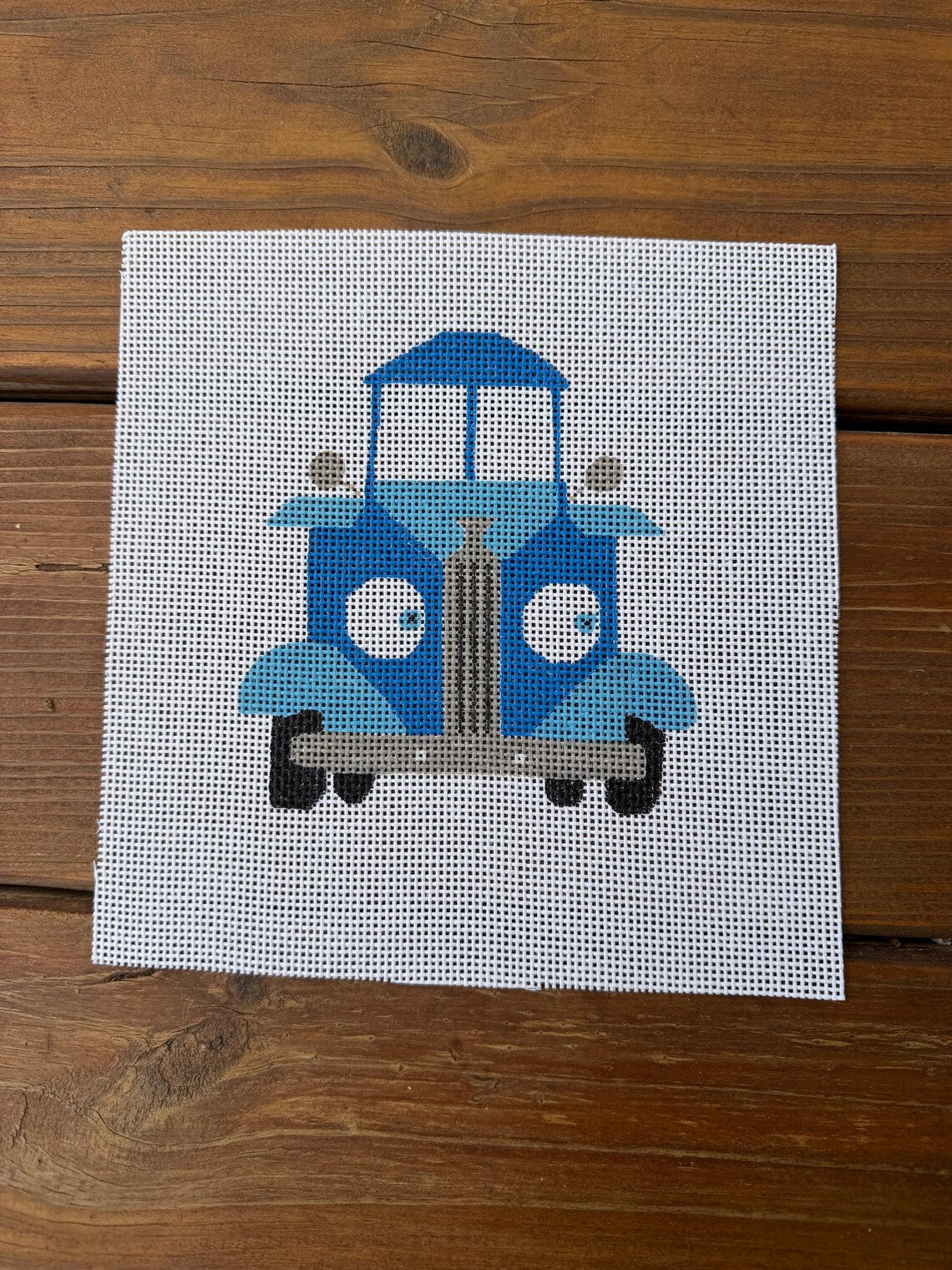 Quilt Square Canvas: little blue truck large