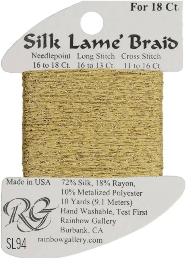 Silk Lame Braid 18 - SL94-TRUE GOLD