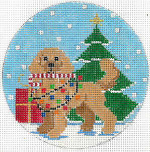 Holiday Pooch - Golden Doodle