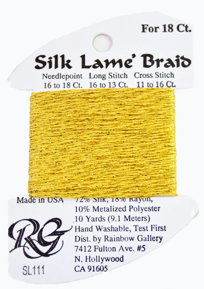 Silk Lame Braid 18 - SL111 Chardonnay