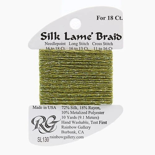 Silk Lame Braid 18 - SL130 Moss