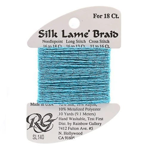 Silk Lame Braid 18 - SL140 Jamacian Sea