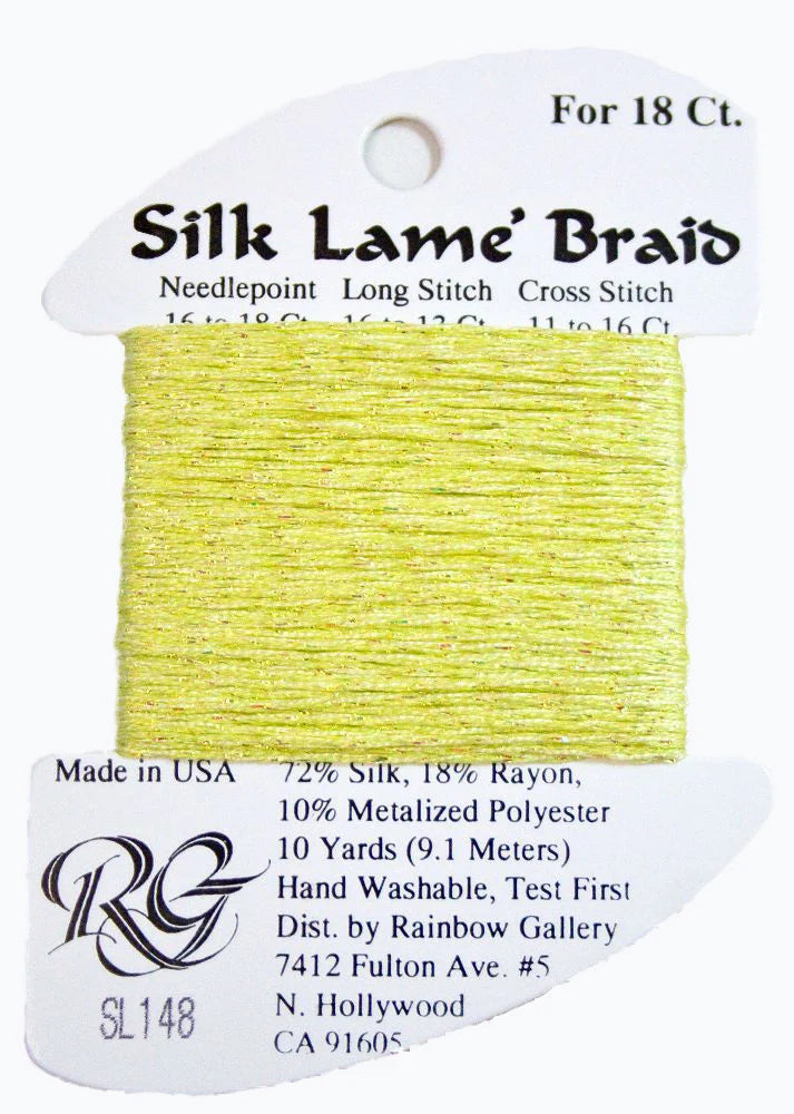 Silk Lame Braid 18 - SL143 Lemon Lime