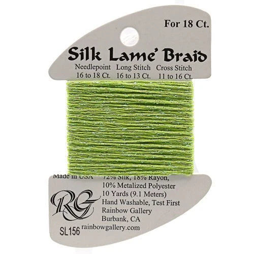 Silk Lame Braid 18 - SL156 Kiwi