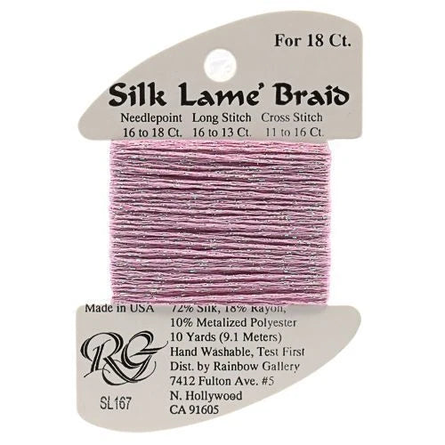 Silk Lame Braid 18 - SL167 Pink Lady