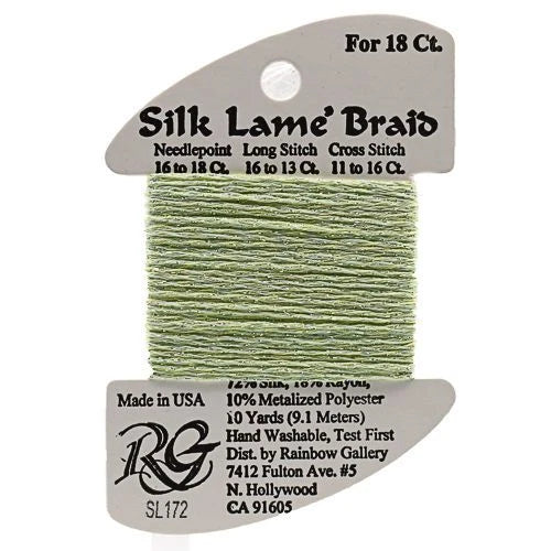Silk Lame Braid 18 - SL172 Lime Cream