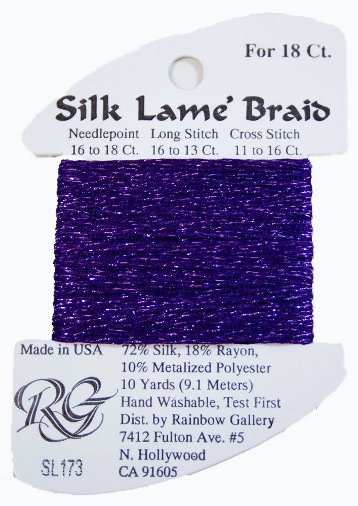 Silk Lame Braid 18 - SL173 Pansy