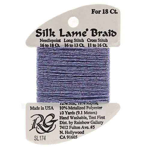 Silk Lame Braid 18 - SL174 Periwinkle