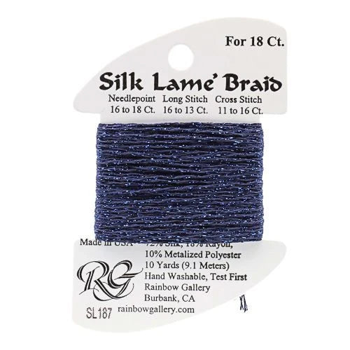 Silk Lame Braid 18 - SL187 Mood Indigo