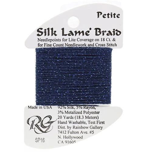 Silk Lame Braid Petite - SP16 Navy