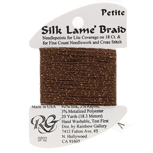 Silk Lame Braid Petite - SP32 Coffee