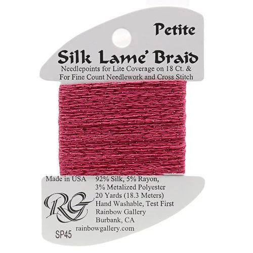Silk Lame Braid Petite - SP45 Deep Rose