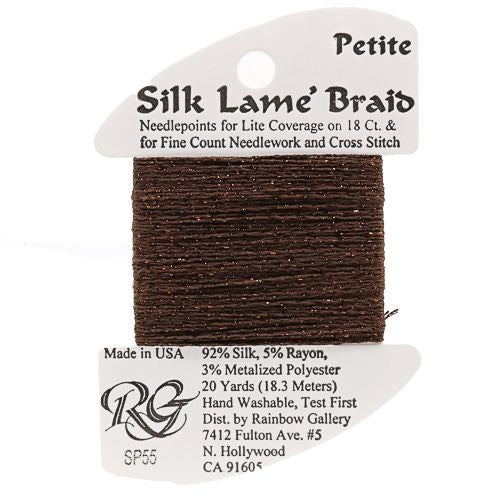 Silk Lame Braid Petite - SP55 Dark Chocolate