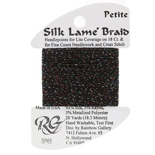 Silk Lame Braid Petite - SP65 Black Sparkle