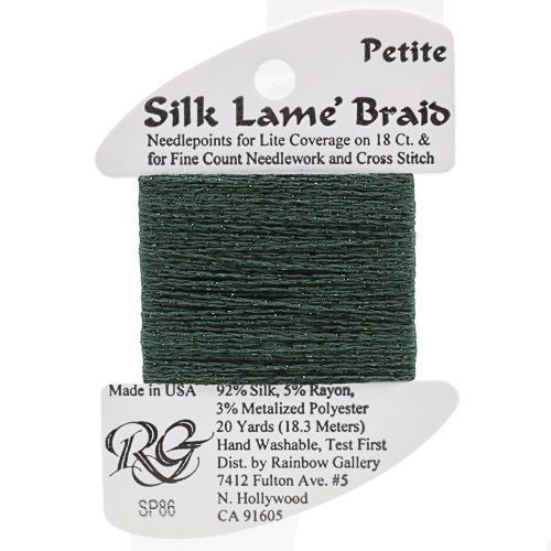 Silk Lame Braid Petite - SP86 Deep Forest Green