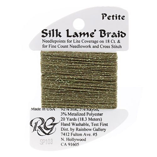 Silk Lame Braid Petite - SP103 Olive