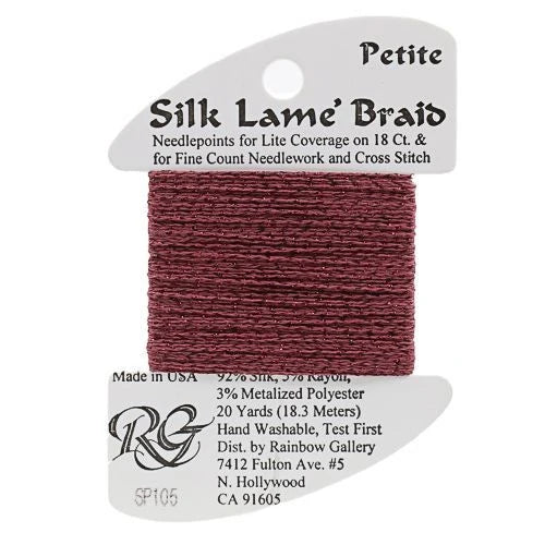 Silk Lame Braid Petite - SP105 Wine