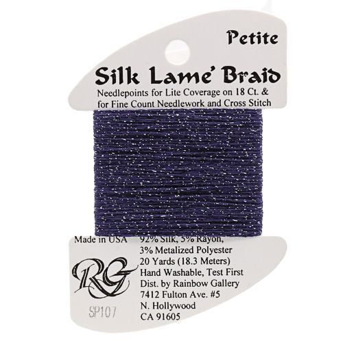 Silk Lame Braid Petite - SP107 Deep Cobalt