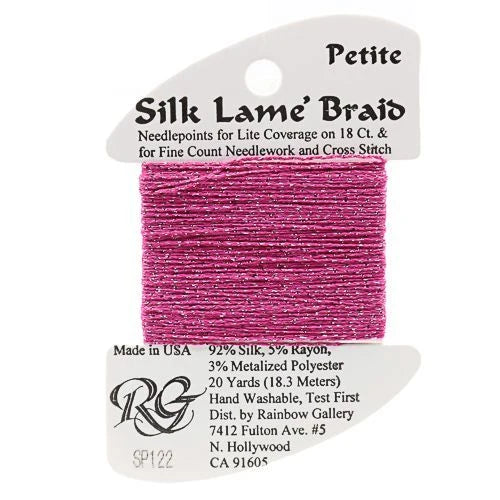 Silk Lame Braid Petite - SP122 Hot Pink
