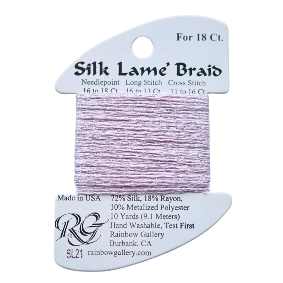 Silk Lame Braid 18 - SL21-LIGHT LAVENDER
