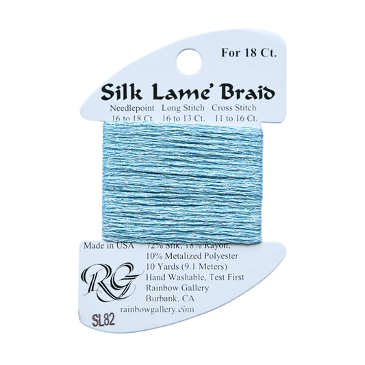 Silk Lame Braid 18 - SL82-LT CHINA BLUE