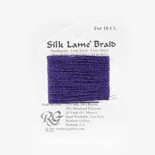 Silk Lame Braid 18 - SL257 Boysenberry