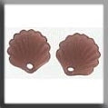 Scallop Shell Matte Dark Rosaline Bead