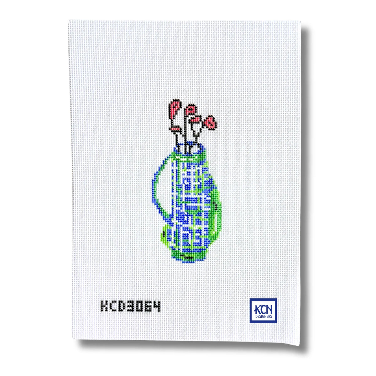 Blue Plaid Golf Club Ornament