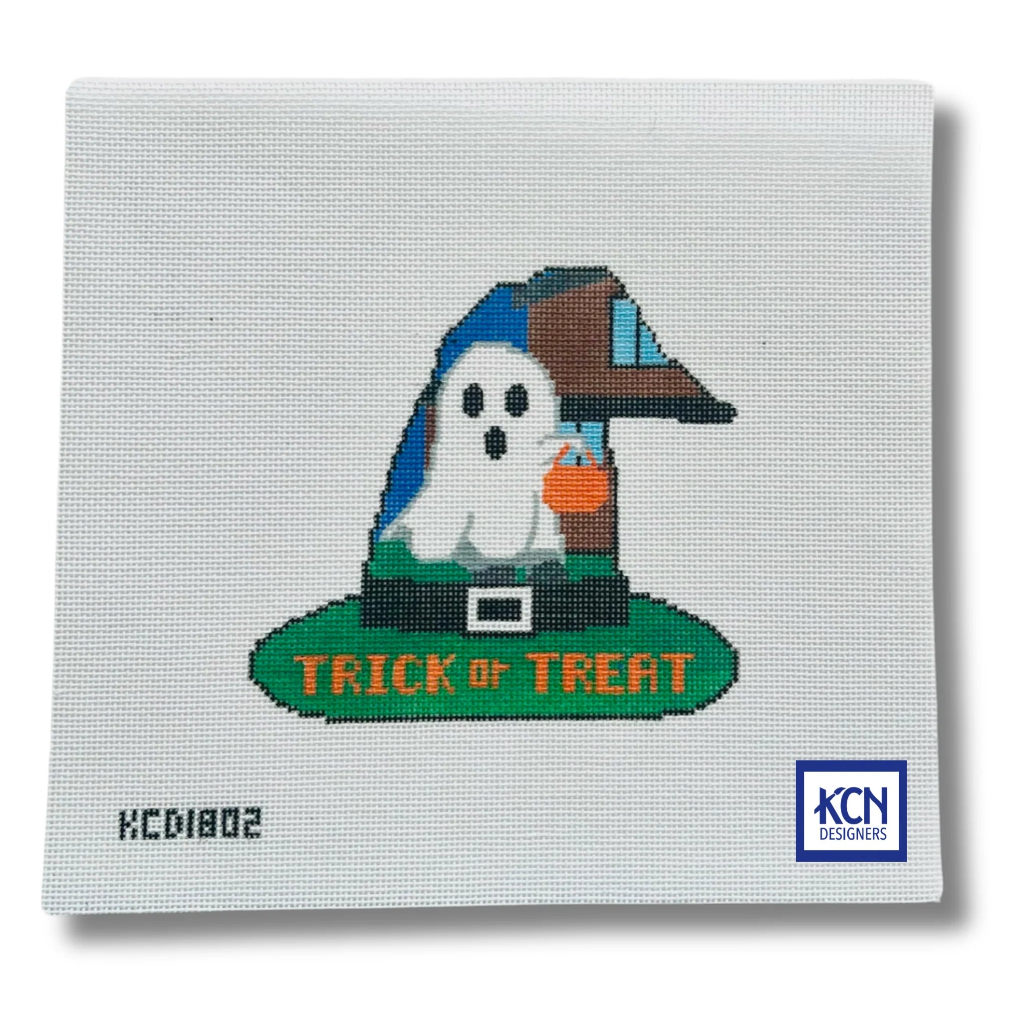 Trick or Treating Ghost Witch's Hat Ornament
