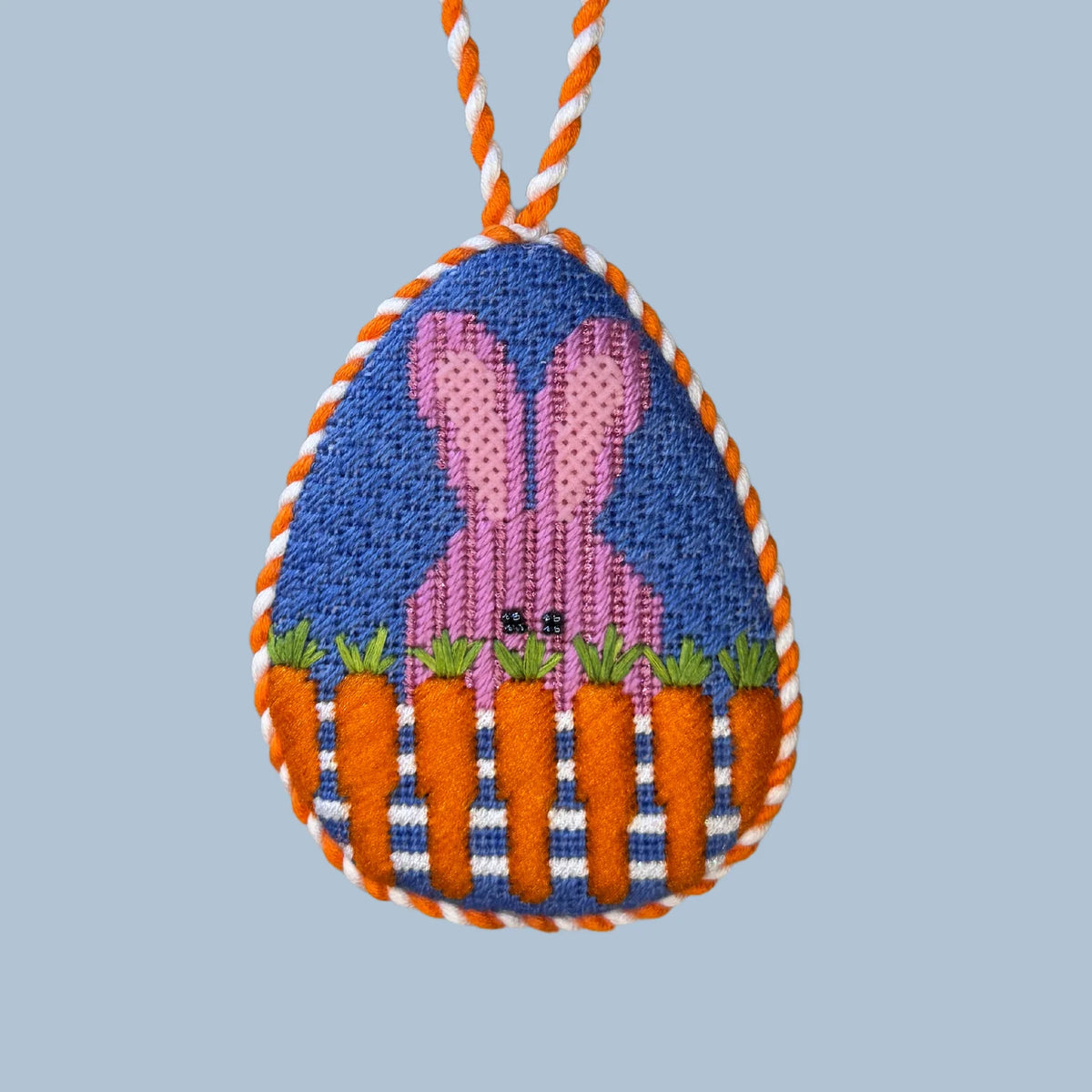 Bunny With Carrot Fence Egg