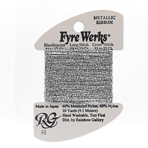 Fyre Werks Metallic Ribbon -F5 Silver