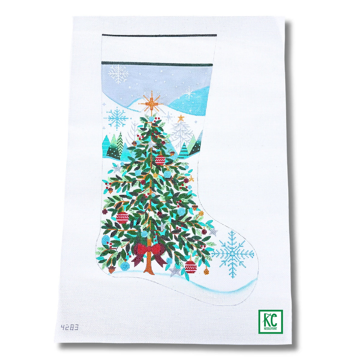 Christmas Tree w/ Red Bow Stocking