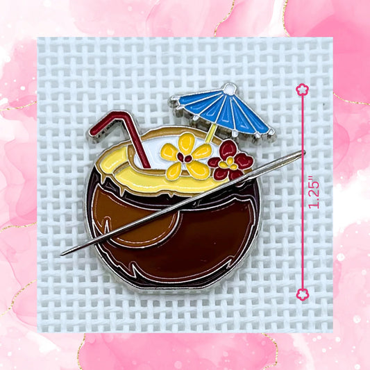 Brown Coconut Drink Needle Minder