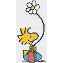 PEANUTS Easter - Woodstock sitting on Easter Egg w/ Daisy Canvas
