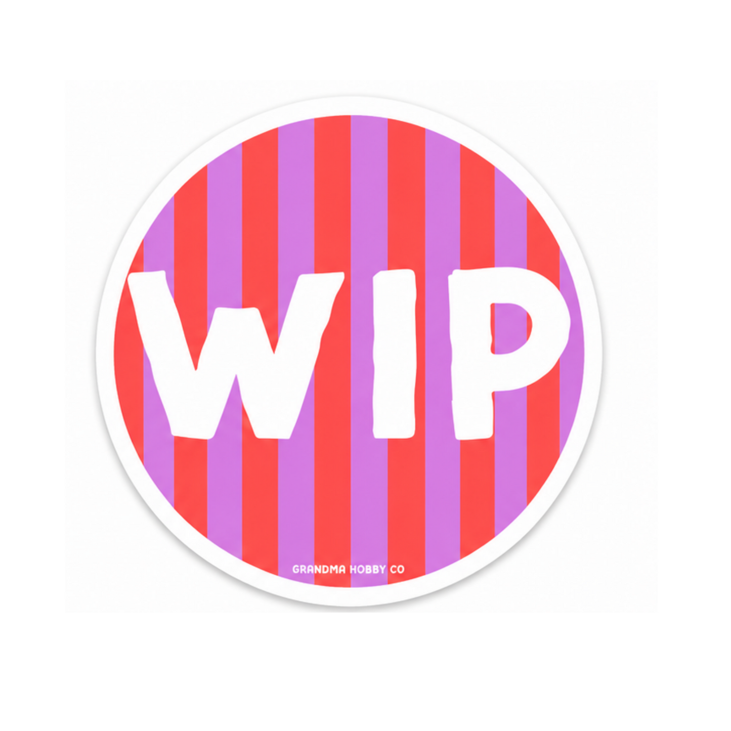 WIP Stripe Needlepoint Sticker | Purple stripe | lns gift