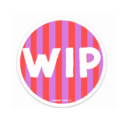 WIP Stripe Needlepoint Sticker | Purple stripe | lns gift