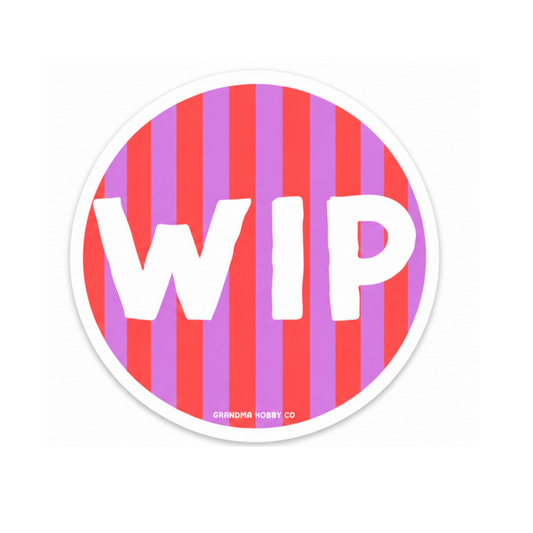 WIP Stripe Needlepoint Sticker | Purple stripe | lns gift