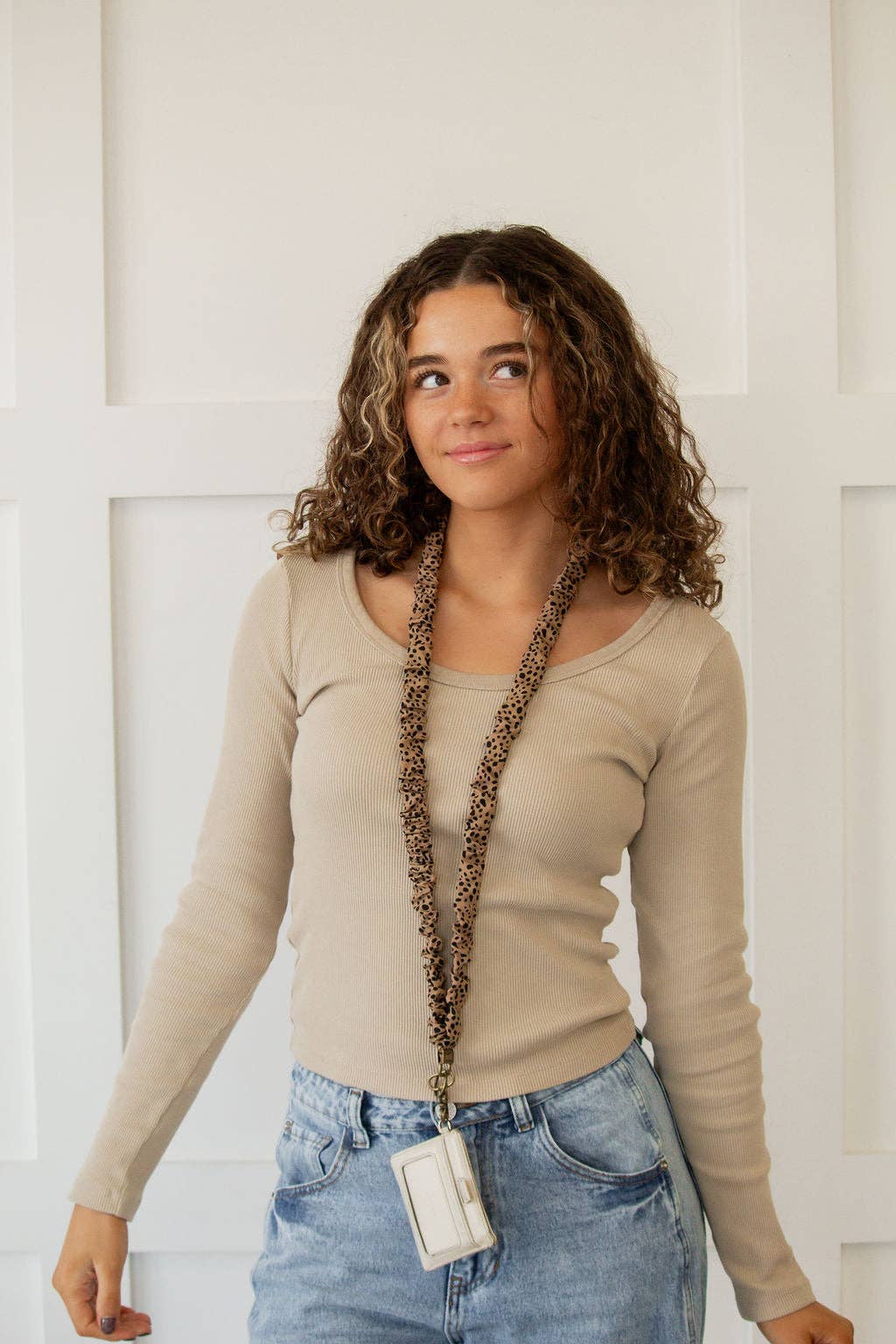 Extended Size Scrunchie Lanyard: Black Luxe