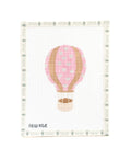 Pink Heart Hot Air Balloon Needlepoint Canvas