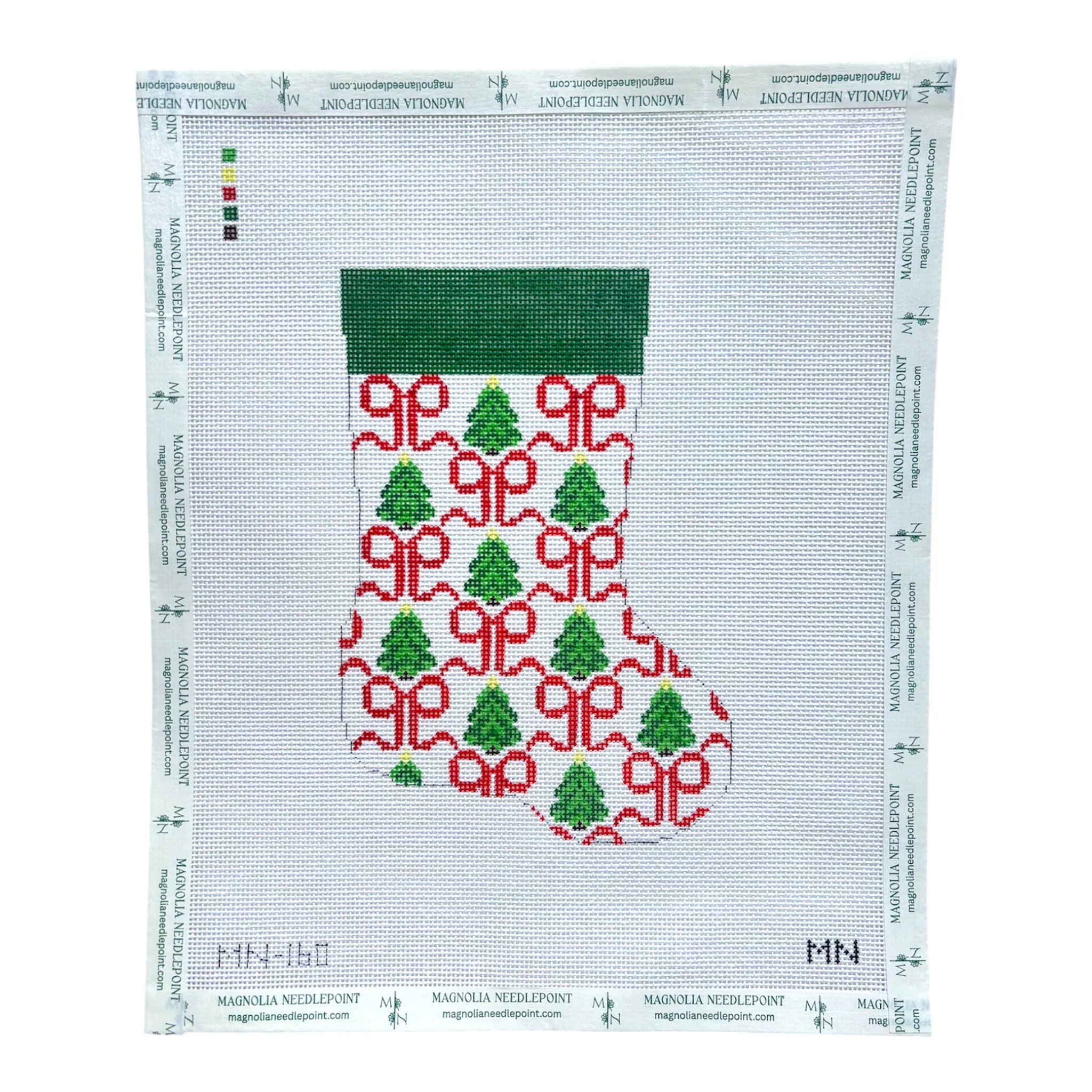 Red Bows & Trees Mini Stocking
