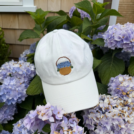 Needlepoint Hat- Hydrangea Basket